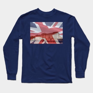 Buckingham Palace And Union Jack, London Long Sleeve T-Shirt